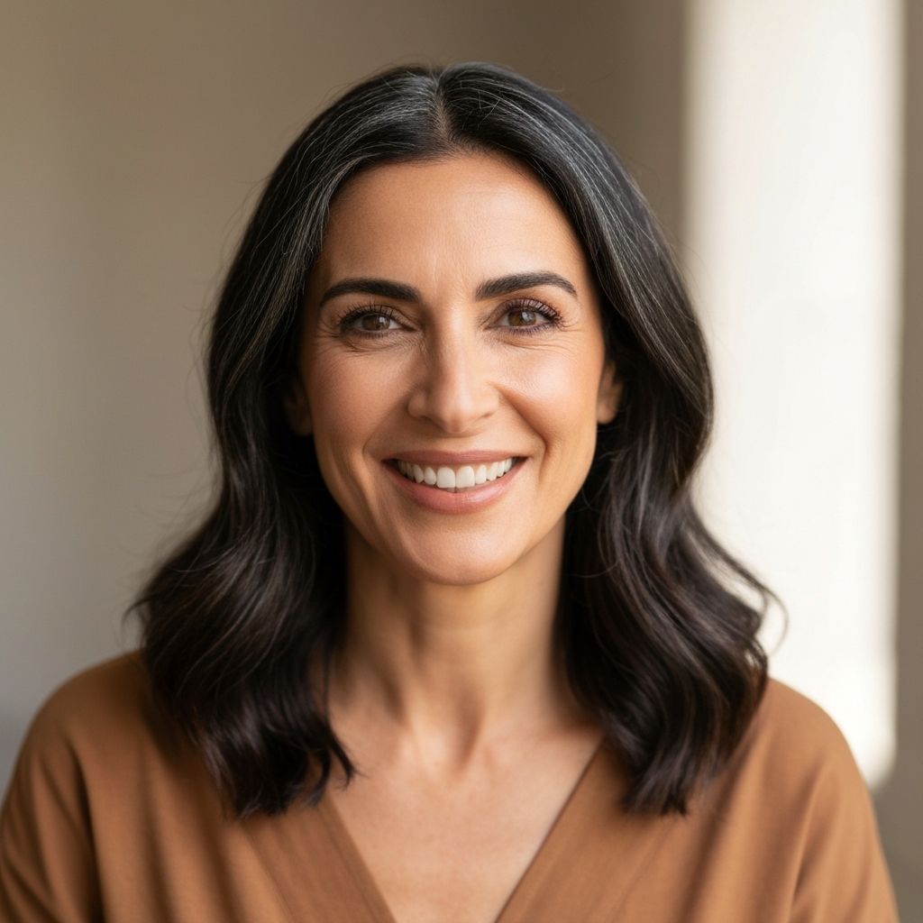 Confident woman smiling